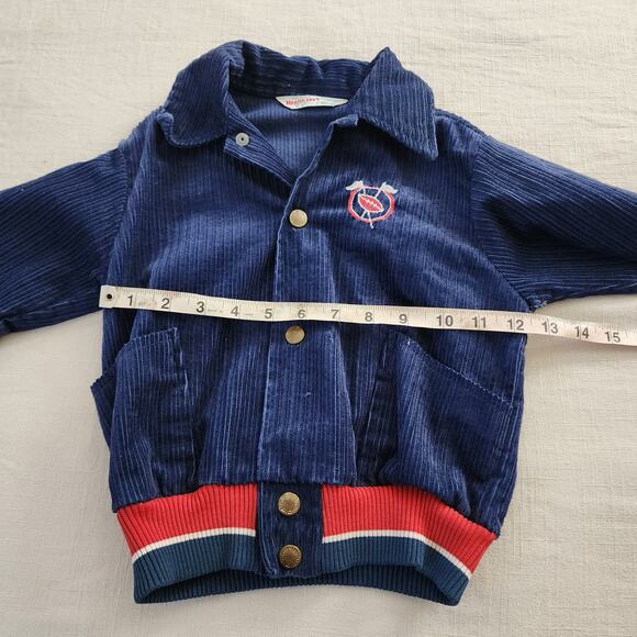 Vintage 70s Healthtex Football Cord Jacket 4t *flaw - Picture 6 of 8